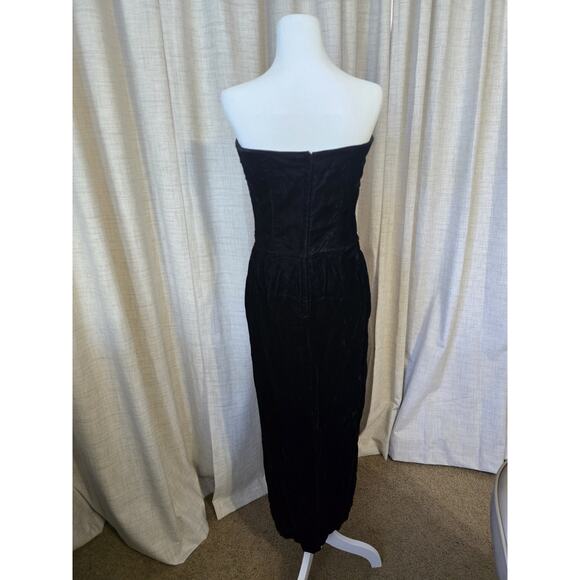 Gunne Sax Jessica Mcclintock dress size 11 black velvet sequins vintage, Glamour - Picture 5 of 8